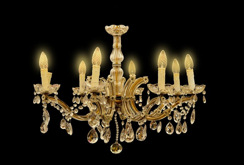 Crystal Chandeliers and Sparkling Accents